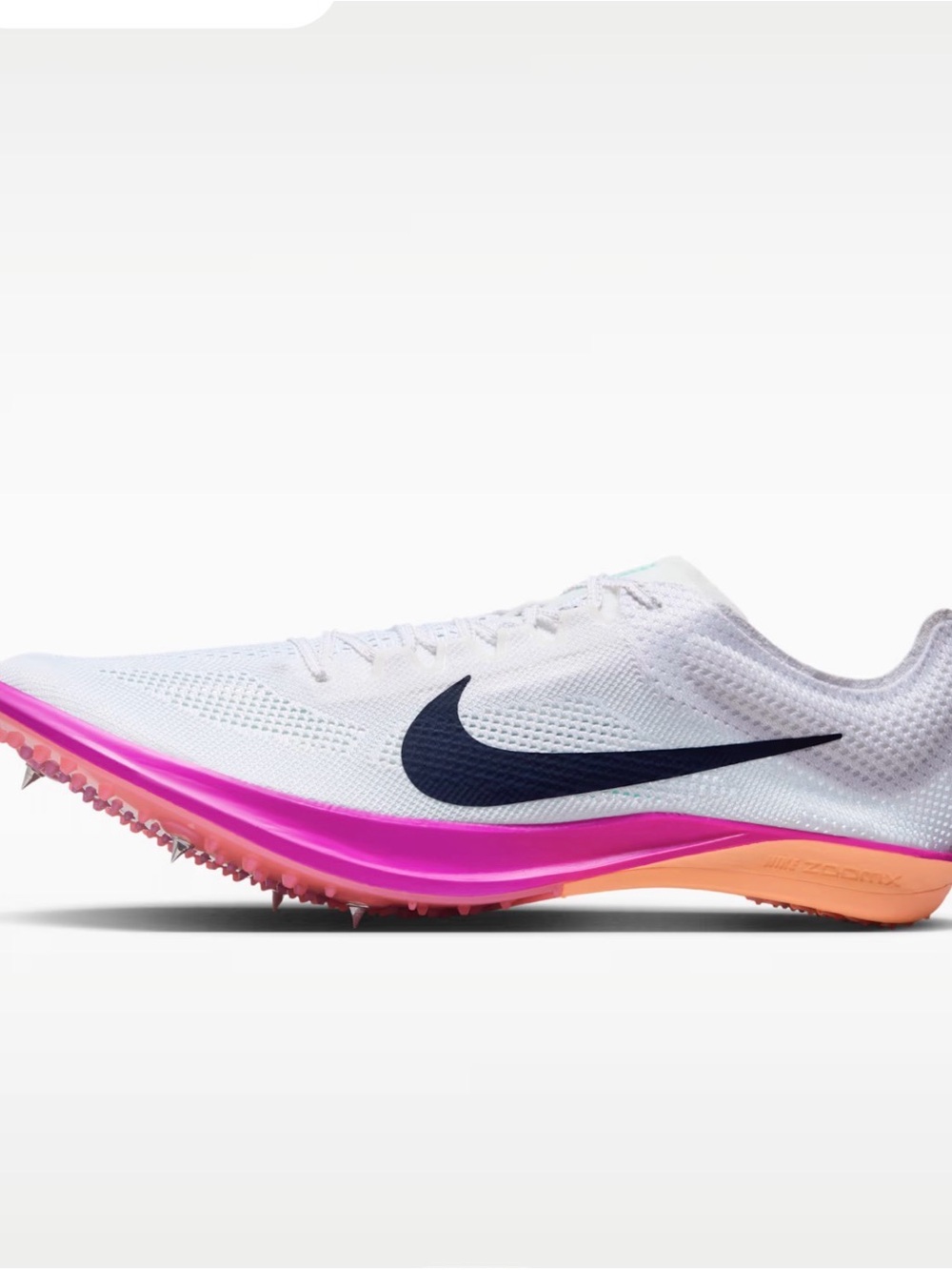 Nike Men’s / Women's dragonfly 2 Racing Spike with Pink and Peach Accents